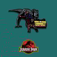 Image 1 of Jurassic Park pin badge (UK only)