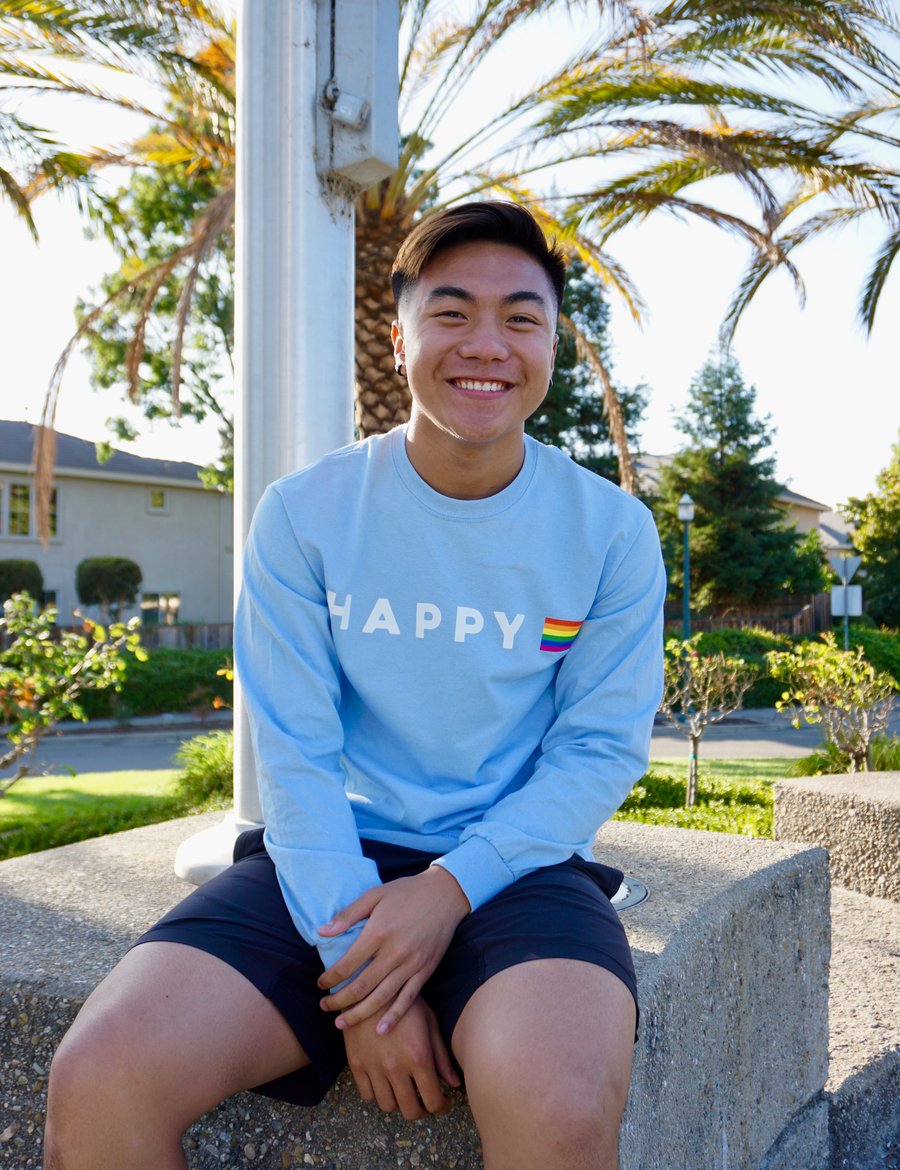 Image of HAPPY Long Sleeve: BABY BLUE