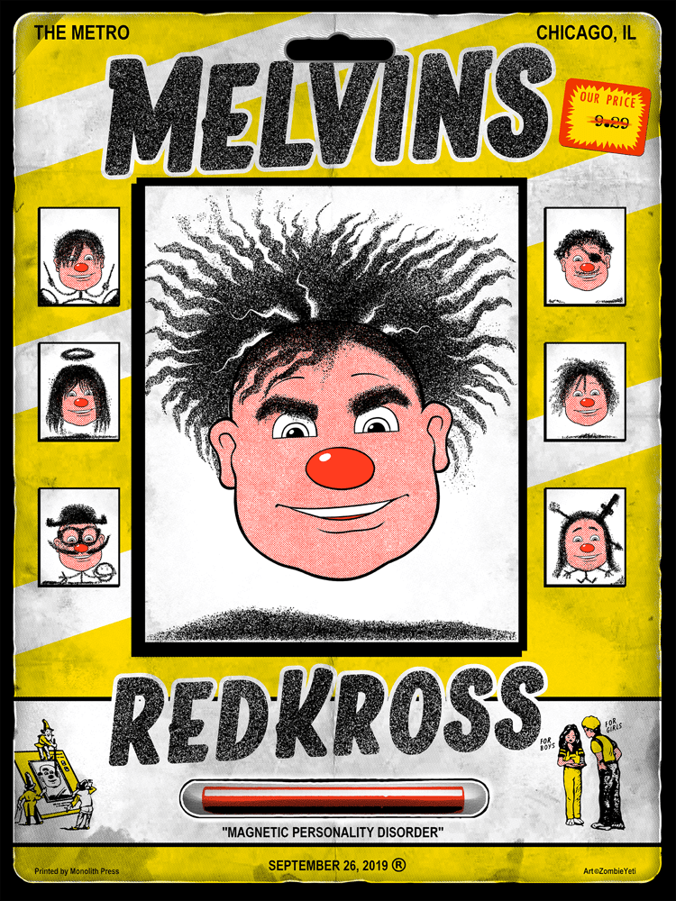 Image of Melvins ReddKross 9/26 At The Metro Gig Poster