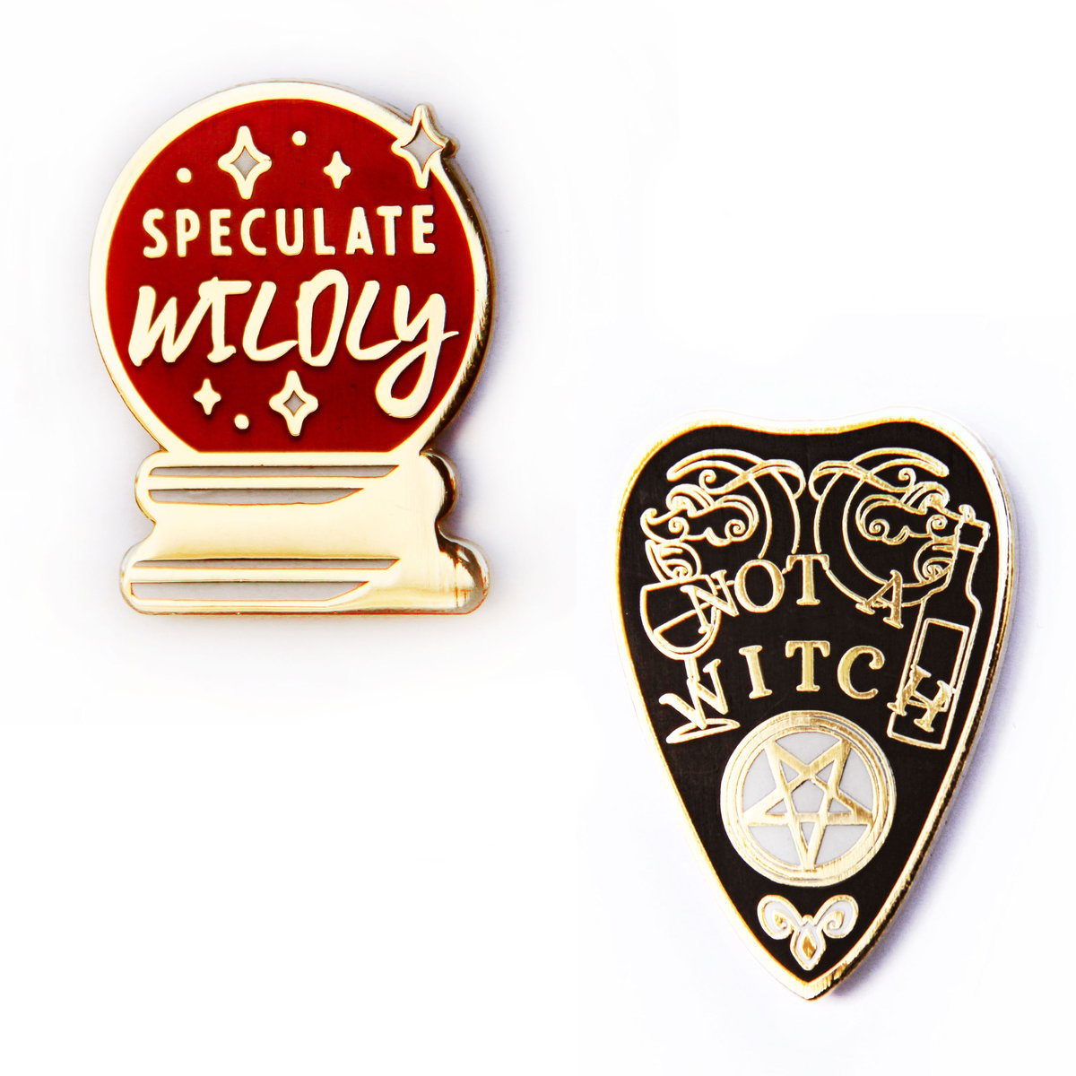 Wine & Crime Enamel Pin Set