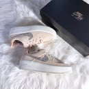 Image of Swarovski Nike Air Force 1 Sage Low customized with SWAROVSKI® Xirius Rose-Cut Crystals.