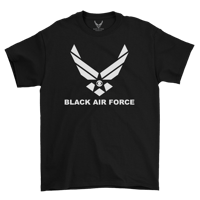 BLACK AIR FORCE LOGO TEE