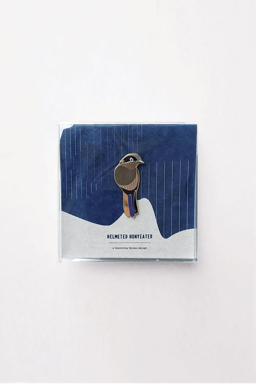 Image of Helmeted Honeyeater - Pin