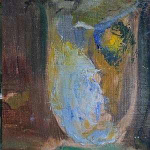 Image of 1940's, Swiss Painting, 'Rose Bouquet,' Karl Weber