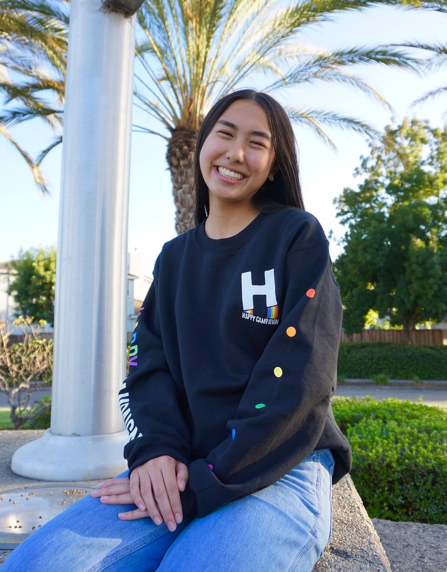 Image of HAPPY Crewneck: BLACK
