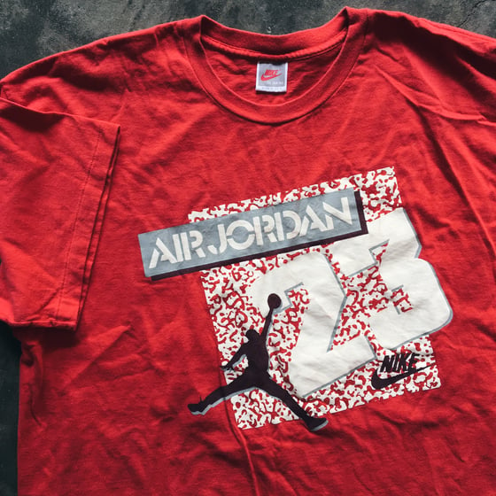 Image of Original 1988 Nike Air Jordan Cement Print Tee.