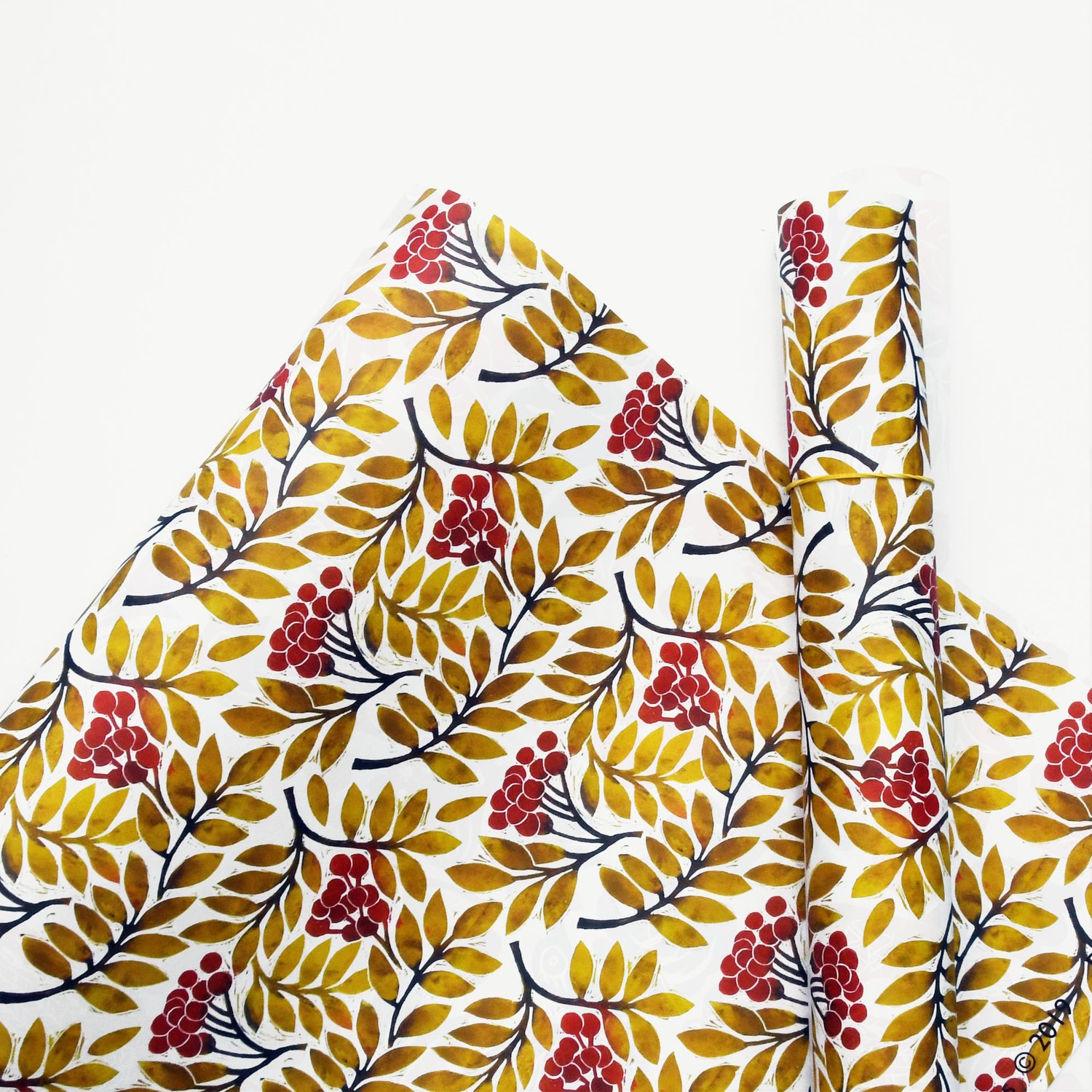 Image of Yellow Leaves Wrapping Paper