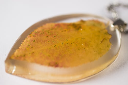 Image of Autumn Simple Leaf Pendant #4