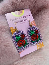 Image 1 of Stained glass roses 