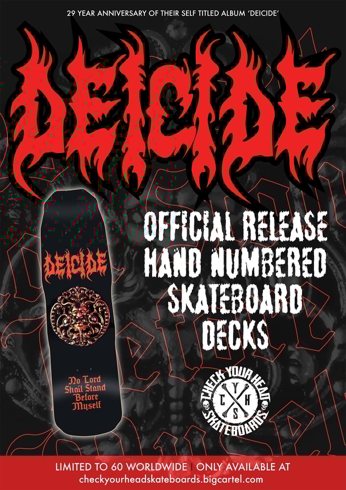 Image of DEICIDE 1989 DEICIDE ALBUM SKATEBOARD