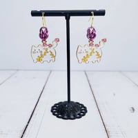Image 2 of Floral Spring Animals Earrings