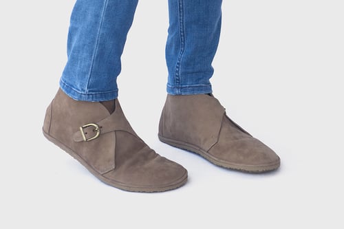 Image of Mono - Monk boots in Taupe Nubuck
