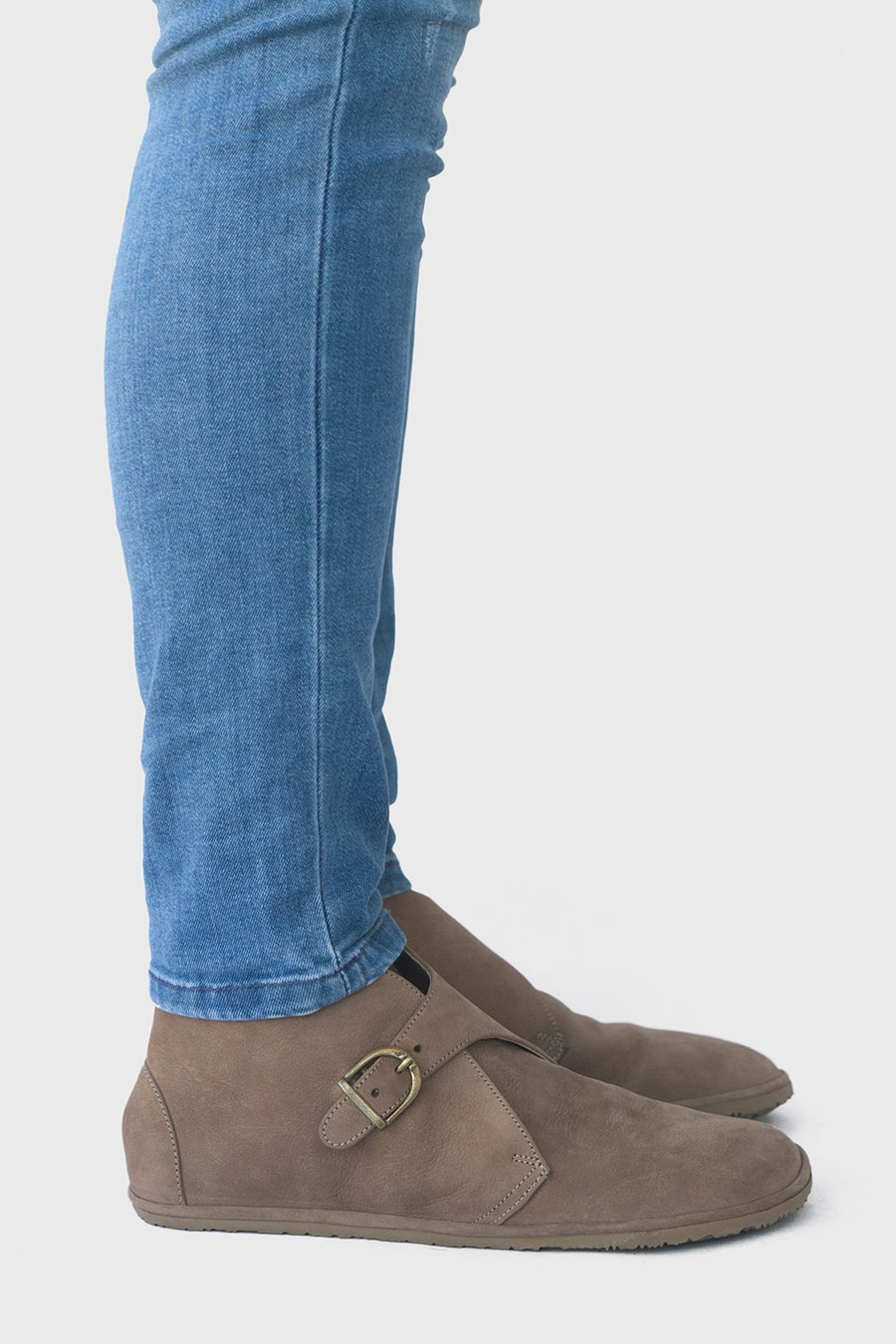 Image of Mono - Monk boots in Taupe Nubuck