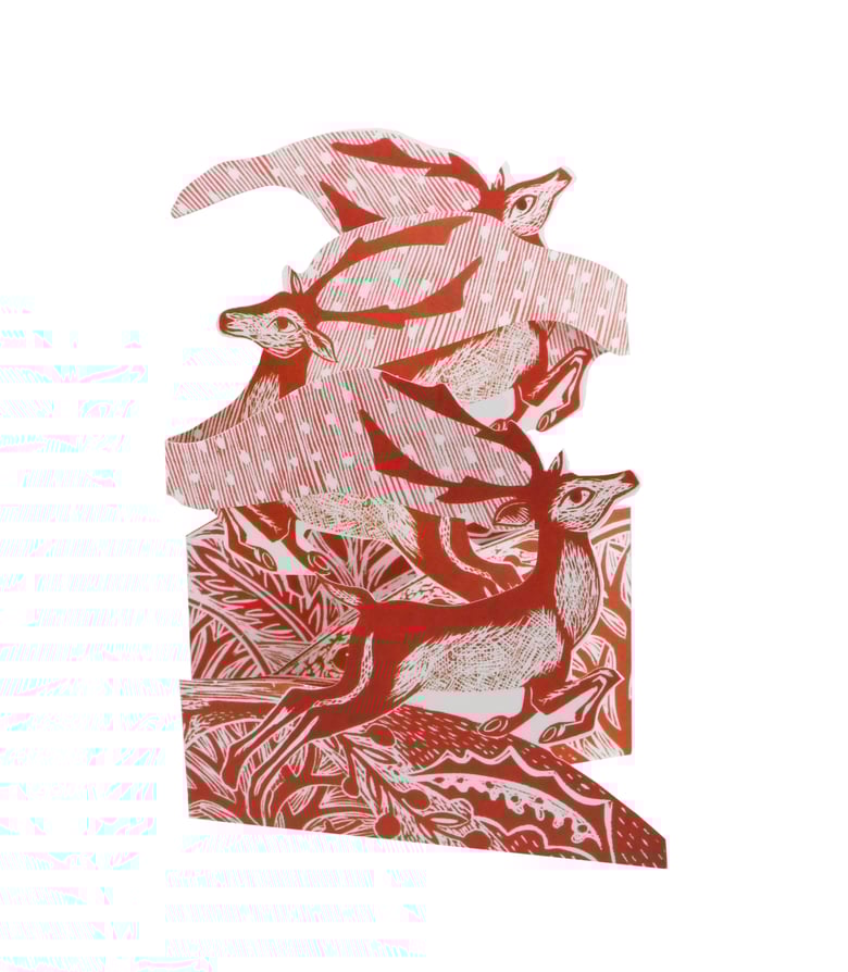 Image of Prancing Reindeer Tri-fold