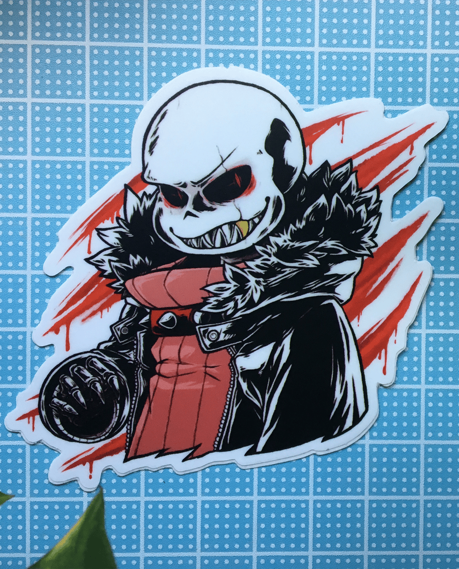 Underfell Papyrus Vinyl Sticker – Shannanigans Cafe