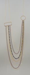 Image of TS306, Mixed Chain Geometric necklace