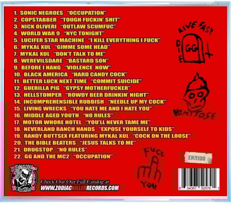 Drink. Fight. Fuck. volume 4 CD various artists | Zodiac Killer