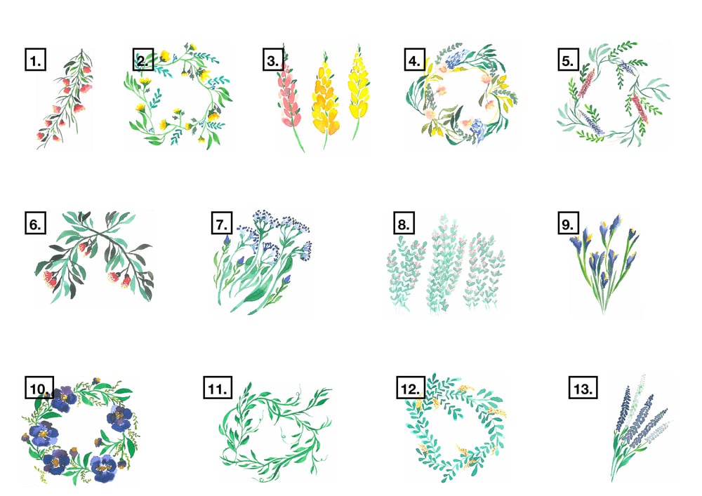 Image of Watercolour Gift Tags