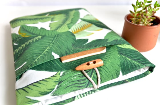 Image of Tropical Fern Laptop Sleeve, Tablet Sleeve Case, Fit any MacBook Air, Pro, iPad, Surface Pro, Kindle