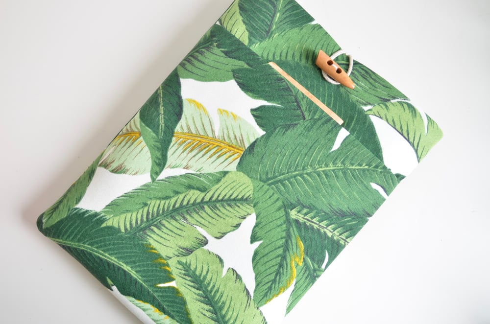 Image of Tropical Fern Laptop Sleeve, Tablet Sleeve Case, Fit any MacBook Air, Pro, iPad, Surface Pro, Kindle