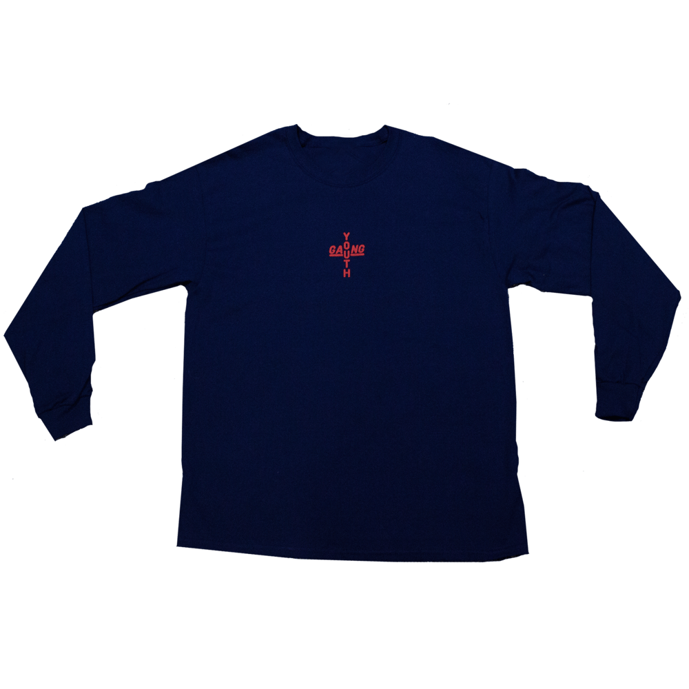 Image of Navy Logo Long Sleeve