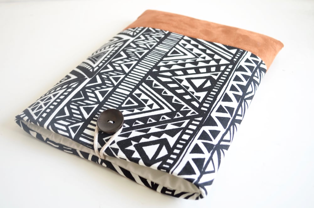 Image of Aztec Suede MacBook Cover, iPad Sleeve, Padded Custom Fit Case