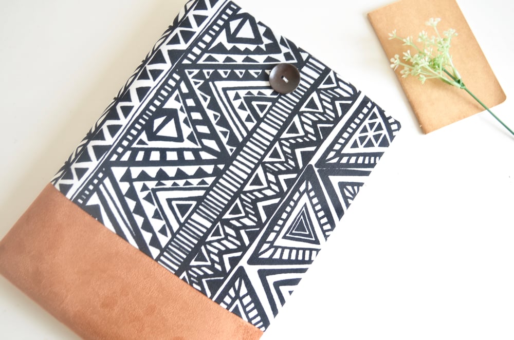Image of Aztec Suede MacBook Cover, iPad Sleeve, Padded Custom Fit Case