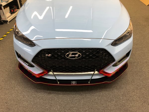 Image of 2019  Hyundai Veloster “V1” front splitter