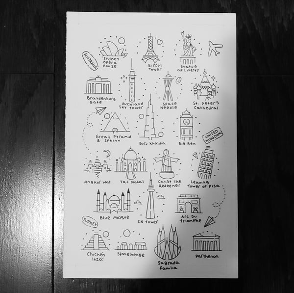 Image of ' Landmarks ' Print