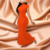 Image 1 of Sculpted Elegance Fishtail Dress