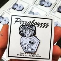 Image 2 of Future fantasy Delight X Pizzaboyzzz lapel pin collab from #NothingCheezy 