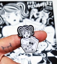 Image 1 of Future fantasy Delight X Pizzaboyzzz lapel pin collab from #NothingCheezy 