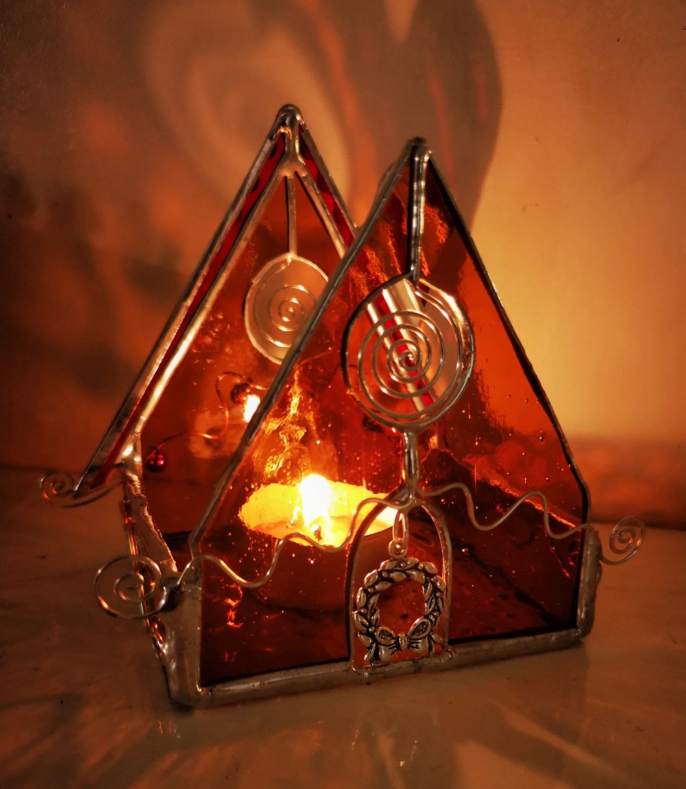 Image of Gingerbread House Tea Light Holder 