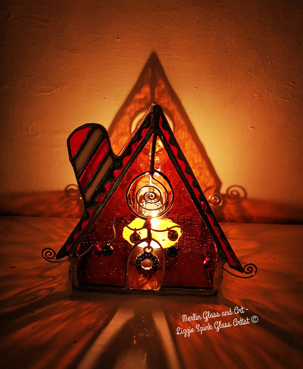 Image of Gingerbread House Tea Light Holder 