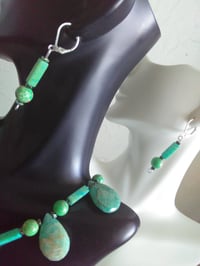 Image 3 of AMAZONITE TEARDROPS NECKLACE SET