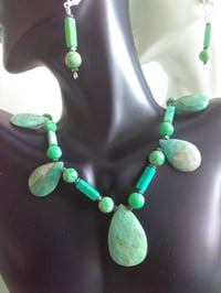 Image 2 of AMAZONITE TEARDROPS NECKLACE SET