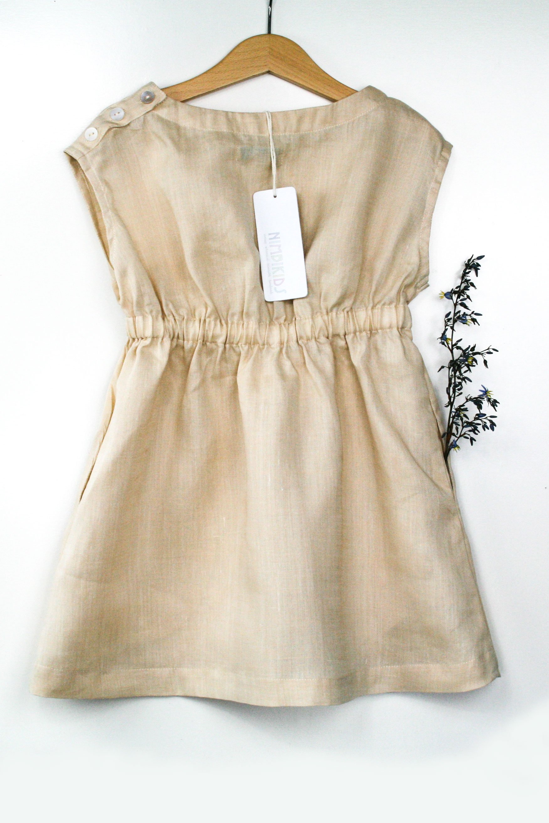 www.nimbikids.com — Vintage Lola Linen Dress - Caramel