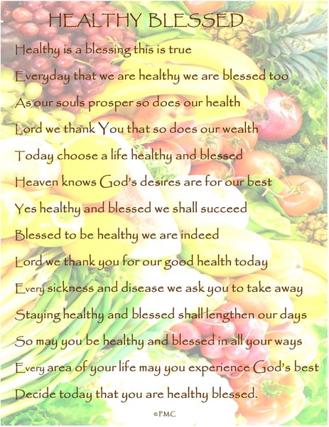 Image of HEALTHY BLESSED 11x14 SIZED POSTER