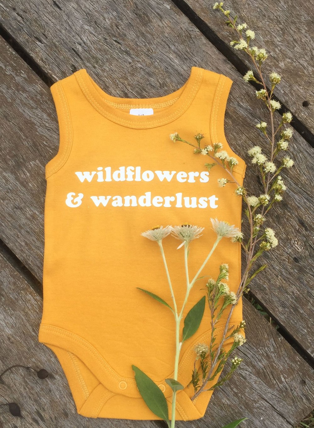 Image of Wildflowers & Wanderlust Onesie - Sunny