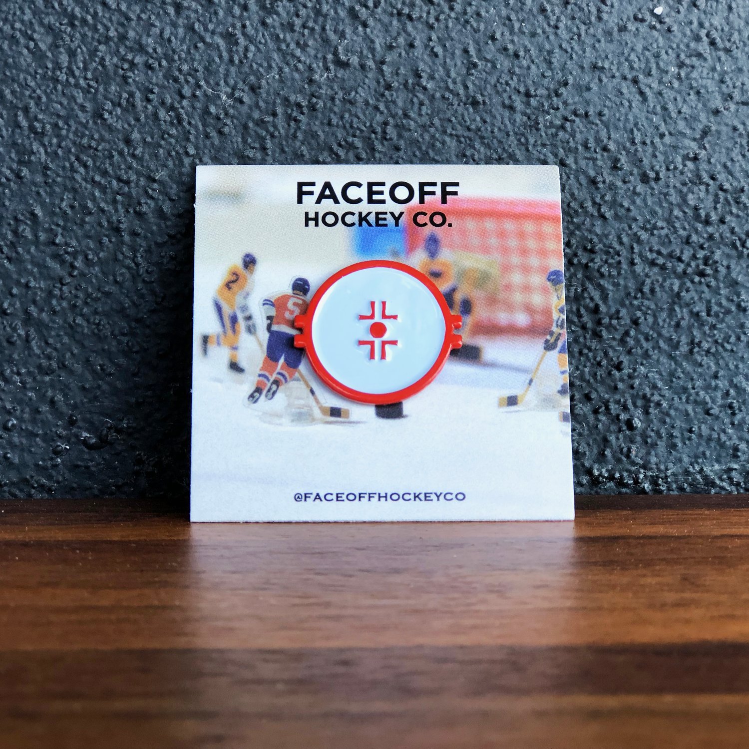 Image of Faceoff Circle Enamel Pin