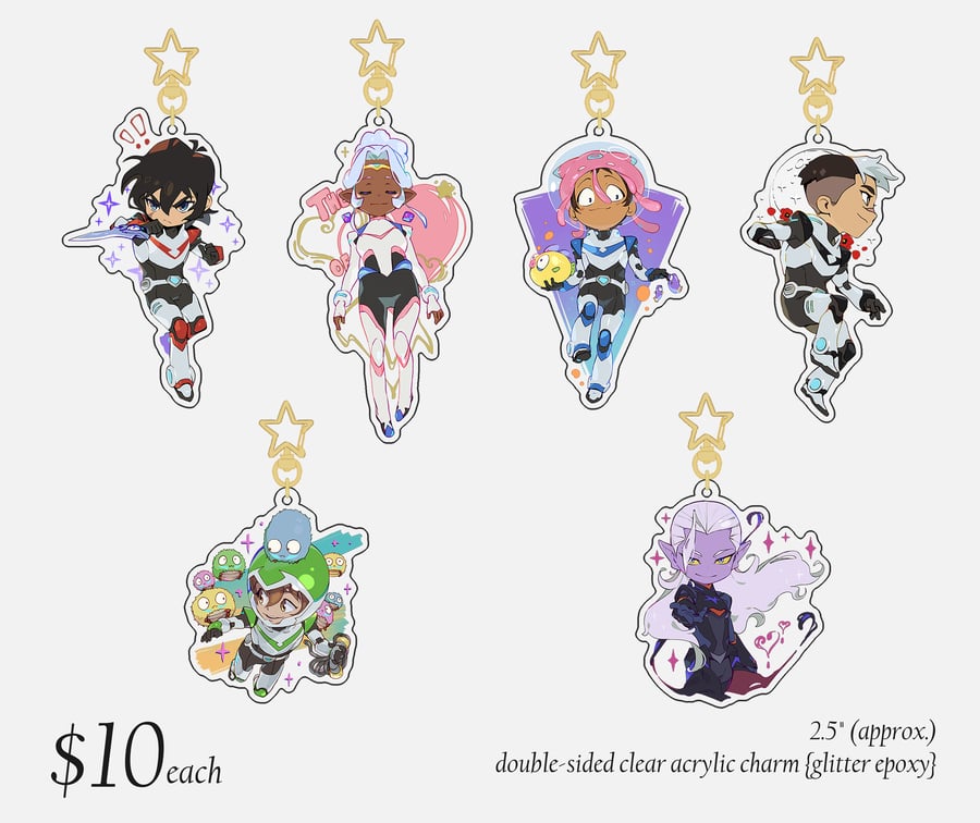 Image of ✧Voltron charms✧ {GLITTER EPOXY}