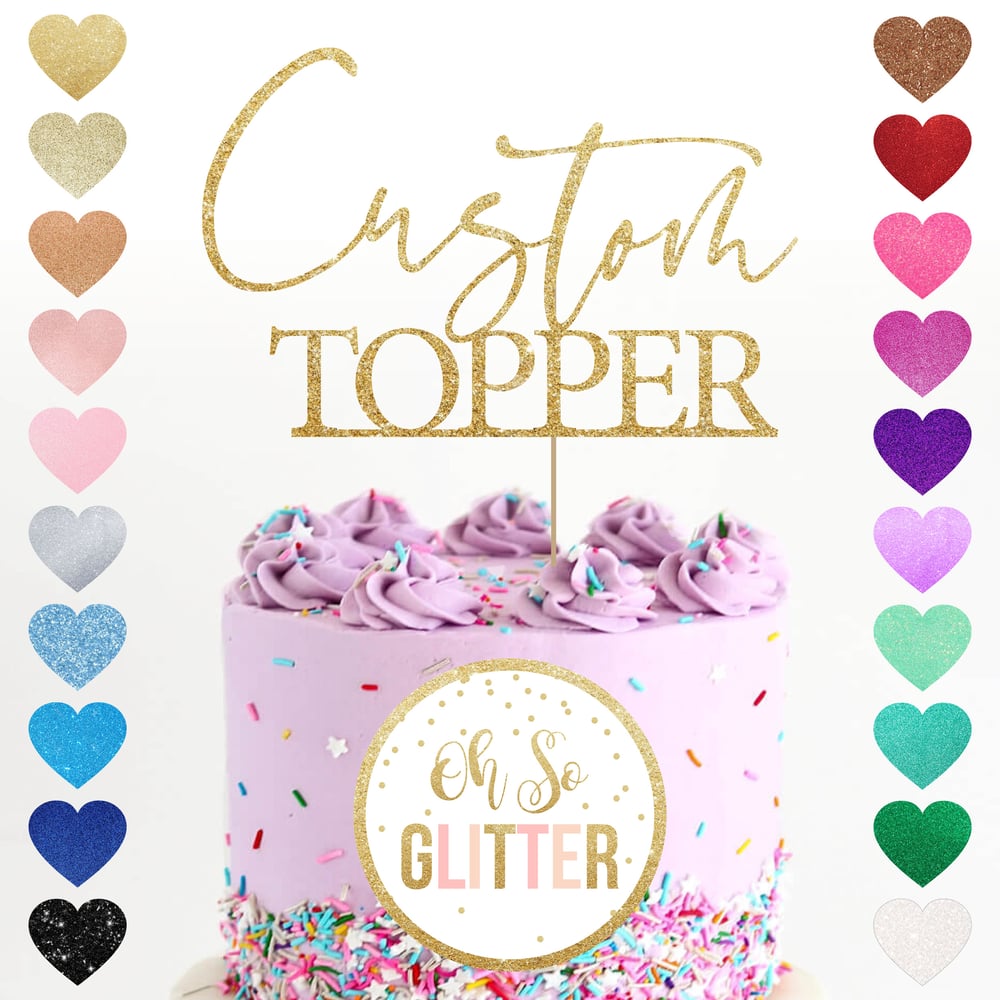 Glitter Cake Toppers