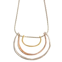 Image 1 of Silver, rose-gold and yellow gold-plated Formentera necklace