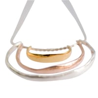 Image 2 of Silver, rose-gold and yellow gold-plated Formentera necklace