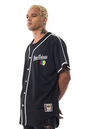 Image of Cross Colours - VINTAGE 89 BASEBALL JERSEY - BLACK