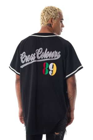 Image of Cross Colours - VINTAGE 89 BASEBALL JERSEY - BLACK