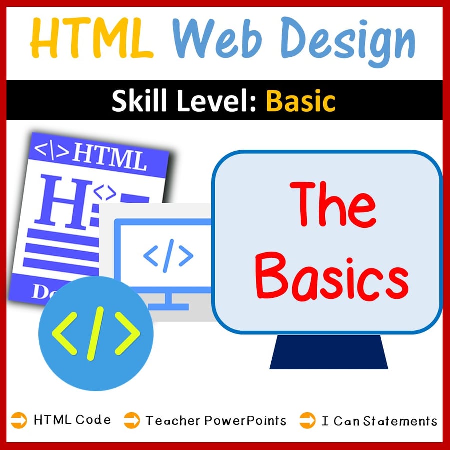 Image of Web Design in HTML Lesson Bundle – An Introduction to the Basics