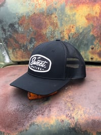 Image 2 of Black on Black Bolt Patch Hat 