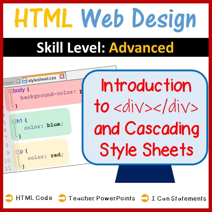 Image of Web Design in HTML & CSS – The Ultimate Lesson Plans Bundle