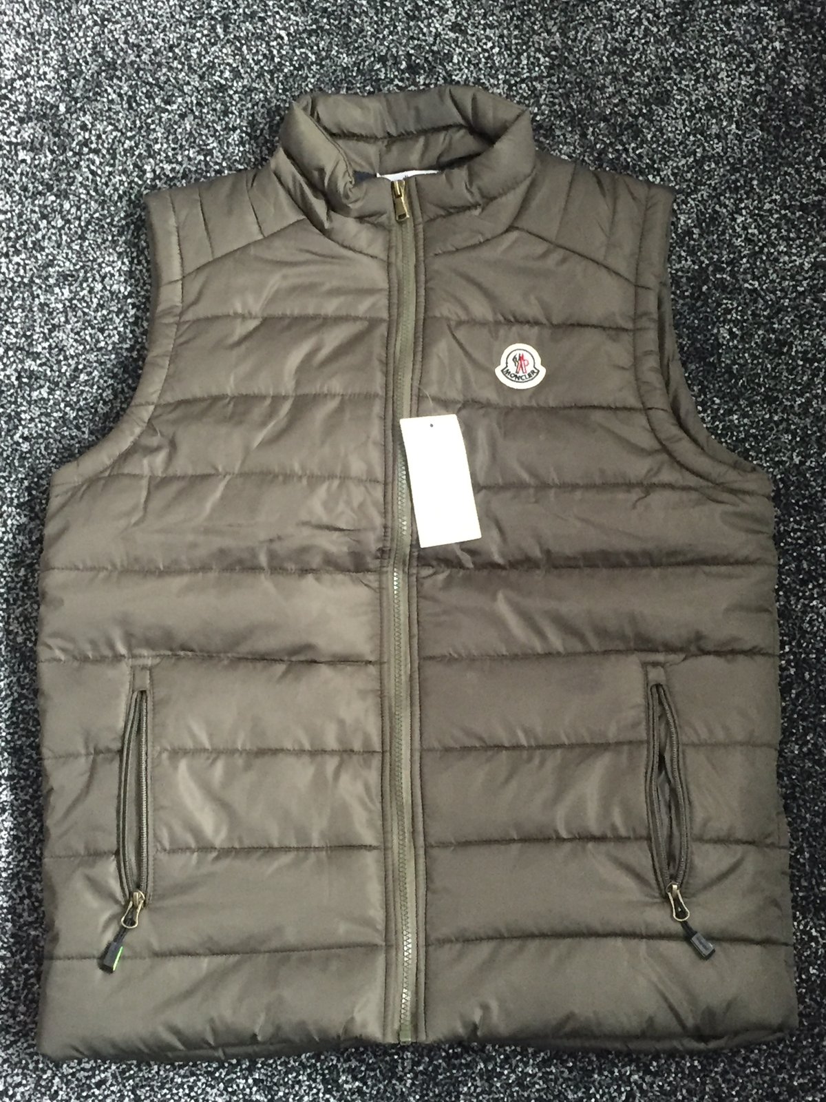 moncler gilet khaki